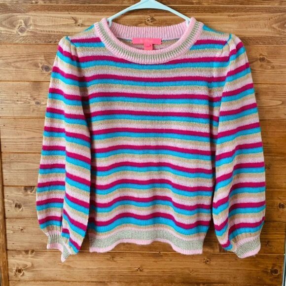 Lilly Pulitzer Sweaters - Lilly Pulitzer Sweater Womens Marceletta Carnival Stripes 008914